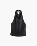 Anastasia Halter Backless Satin Top 11