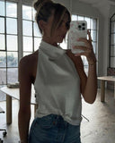 Anastasia Halter Backless Satin Top 3
