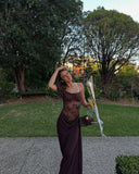 Olga One Shoulder Lace Maxi Dress 9