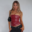 Yassi top in imitation leather 2