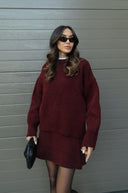 Women’s Knitted Sweater & Skirt Set – Long Sleeve, Mini, Co-Ord 0