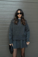 Women’s Knitted Sweater & Skirt Set – Long Sleeve, Mini, Co-Ord 2