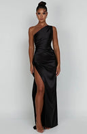 Women’s Asymmetric Evening Maxi Dress – Elegant Gown with High Split 12