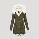 Women’s Winter Parka – Faux Fur Hood and Belted Design 4