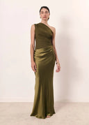 Sophia | One-Shoulder Satin Maxi Dress 8