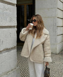 Luna’s Urban Allure Oversized Shearling Coat 1