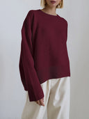 Oversized Crewneck Knit Sweater 9