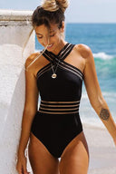 Crossed Strappy Monokini Swimsuit 0