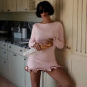 Luna’s Elegant Ruffle Mini Dress 3