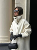 Juliana long coat with stand-up collar 2