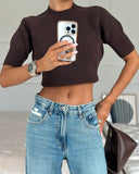 Paloma Seamless Knitted Crop Top 0