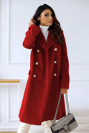 Women's Double-breasted Long Wool Coat 9