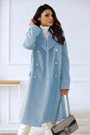 Women's Double-breasted Long Wool Coat 10