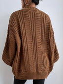 Oversized Cable Knit Cardigan 1