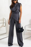 Luna’s Poised Allure Draped Two-Piece Set 8