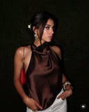 Anastasia Halter Backless Satin Top 10