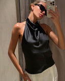 Anastasia Halter Backless Satin Top 15
