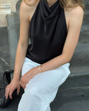 Anastasia Halter Backless Satin Top 4