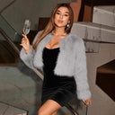 Women's Faux Fox Fur Coat Jacket 7