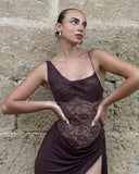 Olga One Shoulder Lace Maxi Dress 5