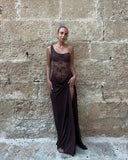 Olga One Shoulder Lace Maxi Dress 8