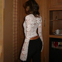 Nadine lace top with flared sleeves 2