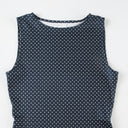 Women's Sleeveless Polka Dot Mini Dress with Fitted Waist 4
