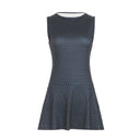 Women's Sleeveless Polka Dot Mini Dress with Fitted Waist 7