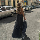 Vintage Polka Dot V-Neck Maxi Dress 3
