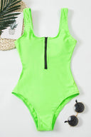 V-Neck Hollow Zipper Swimsuit 5