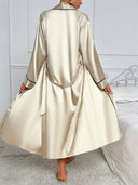 2-Piece Pyjama Set with Long Sleeve Robe and Slip Dress 2