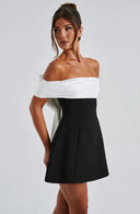 Noir Bloom Evening Party Mini Dress 4