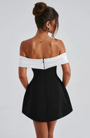 Noir Bloom Evening Party Mini Dress 5