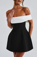 Noir Bloom Evening Party Mini Dress 6