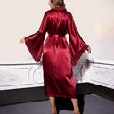 Women's Long Lace Dressing Gown Robe 7