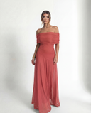 Geneviève Graceful Off-Shoulder Maxi Dress