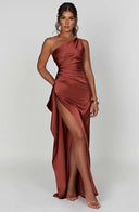 Women’s Asymmetric Evening Maxi Dress – Elegant Gown with High Split 10