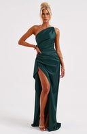 Women’s Asymmetric Evening Maxi Dress – Elegant Gown with High Split 11