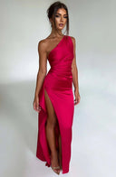 Women’s Asymmetric Evening Maxi Dress – Elegant Gown with High Split 1