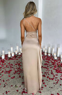 Women’s Asymmetric Evening Maxi Dress – Elegant Gown with High Split 4