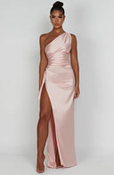 Women’s Asymmetric Evening Maxi Dress – Elegant Gown with High Split 5