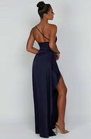 Women’s Asymmetric Evening Maxi Dress – Elegant Gown with High Split 7