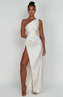 Women’s Asymmetric Evening Maxi Dress – Elegant Gown with High Split 8