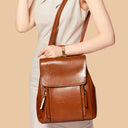 Dual Style Leather Backpack 5