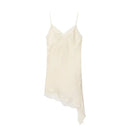 Lace Satin Backless Mini Dress 8