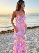Luna’s Ethereal Flow Ruffle Maxi Dress 0