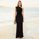 Sophia | One-Shoulder Satin Maxi Dress 5