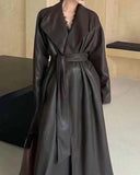 Shiela Maxi Trench Coat in imitation leather 3