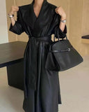 Shiela Maxi Trench Coat in imitation leather 5