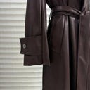 Shiela Maxi Trench Coat in imitation leather 6
